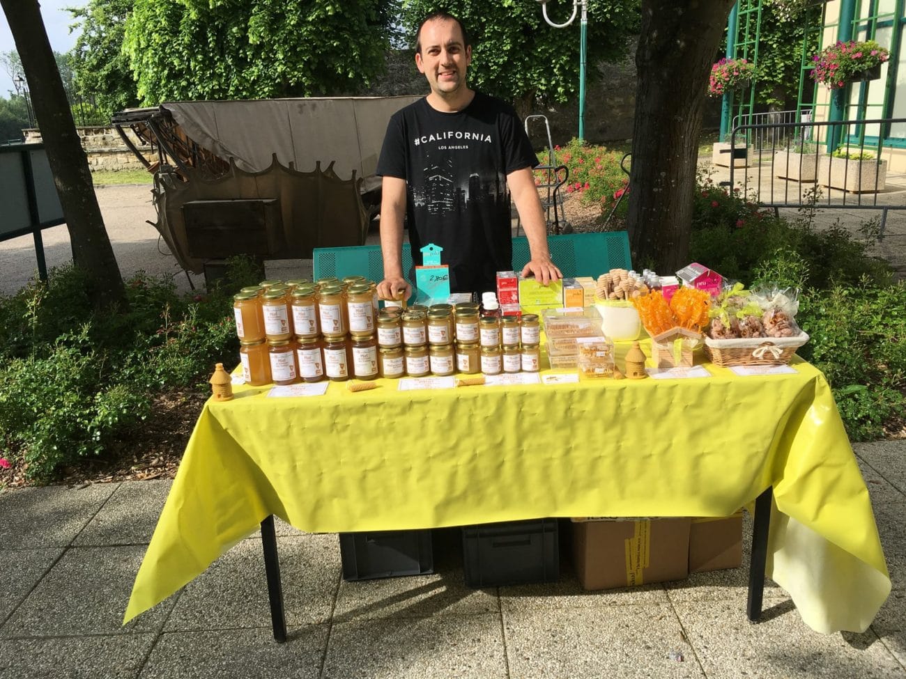 vente de miel sur les marchés